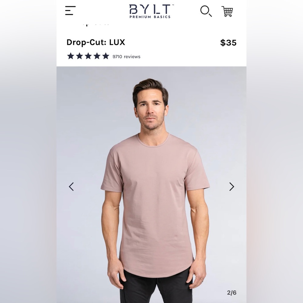 New without tags (NWOT) BYLT Basics Lux short sleeve shirt in Mauve